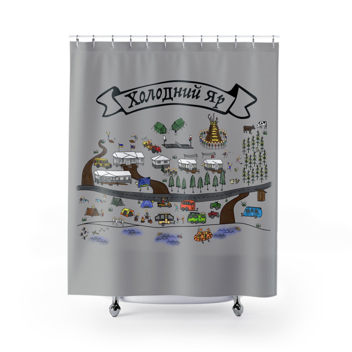 Oselia CYM Холодний Яр-Cholodni Yar Camp Shower Curtain