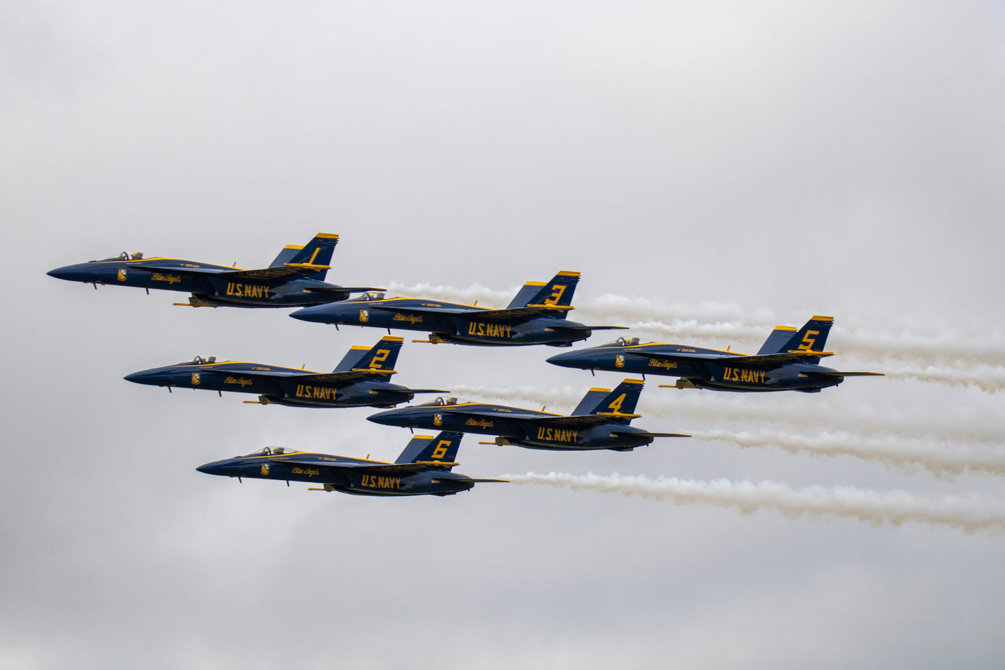 Blue Angels Formation over NAS Oceana, Virginia Beach, Photo Print