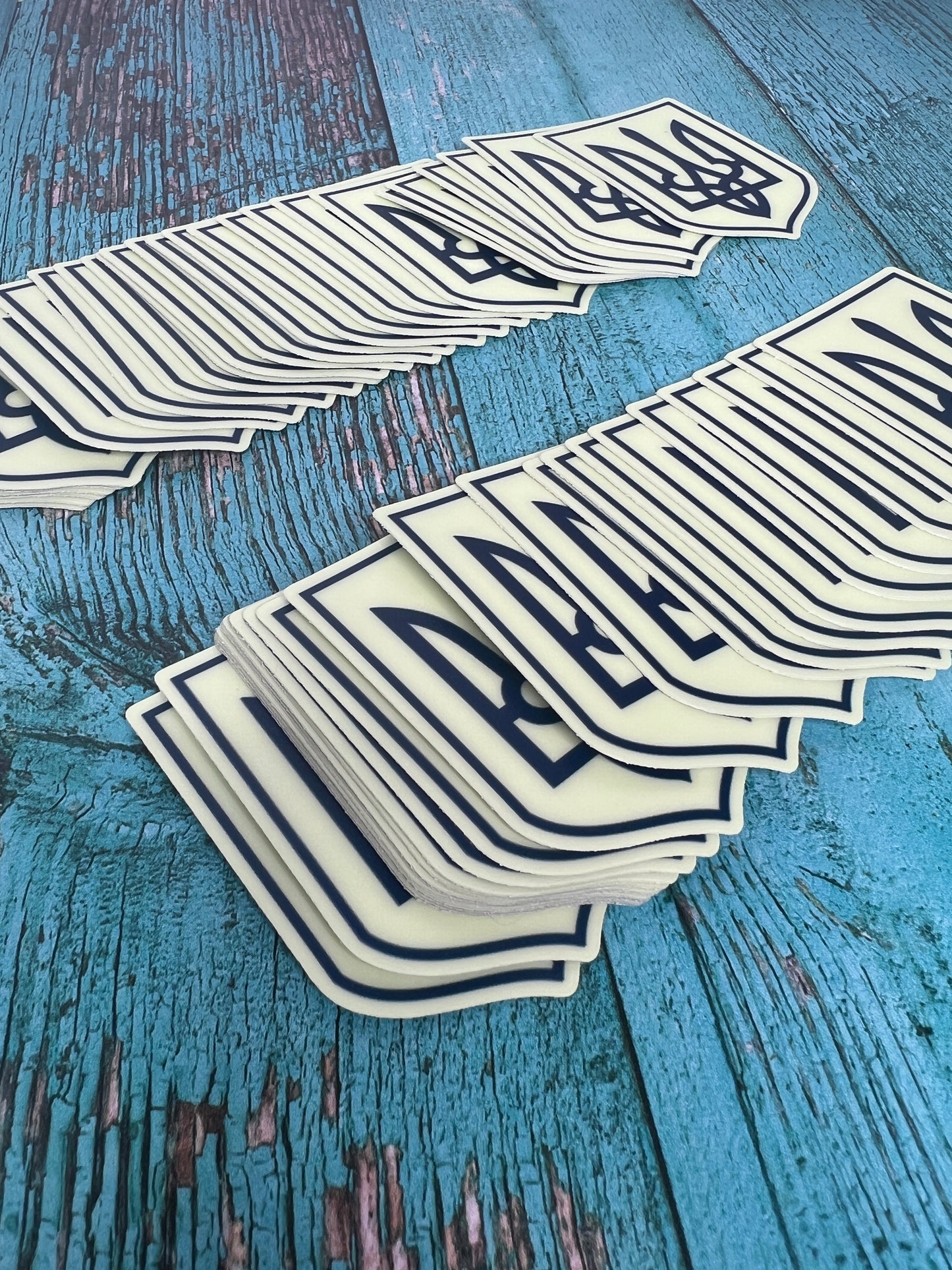 Glow in the Dark Ukrainian Tryzub Sticker Decal