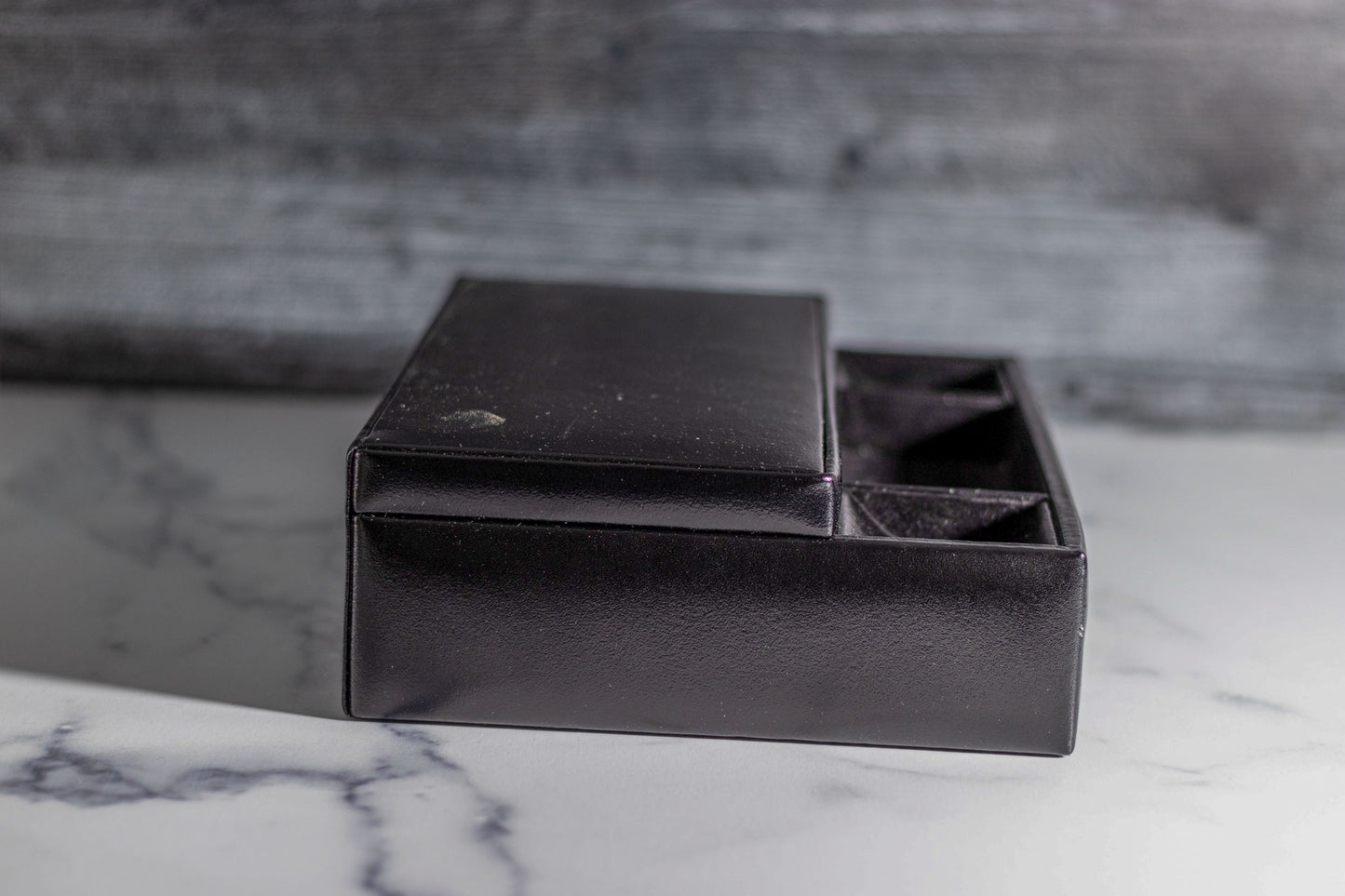 Black Leather Jewelry Music Box