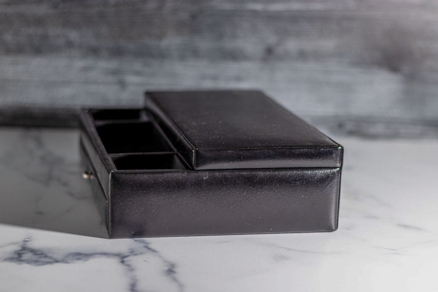 Black Leather Jewelry Music Box