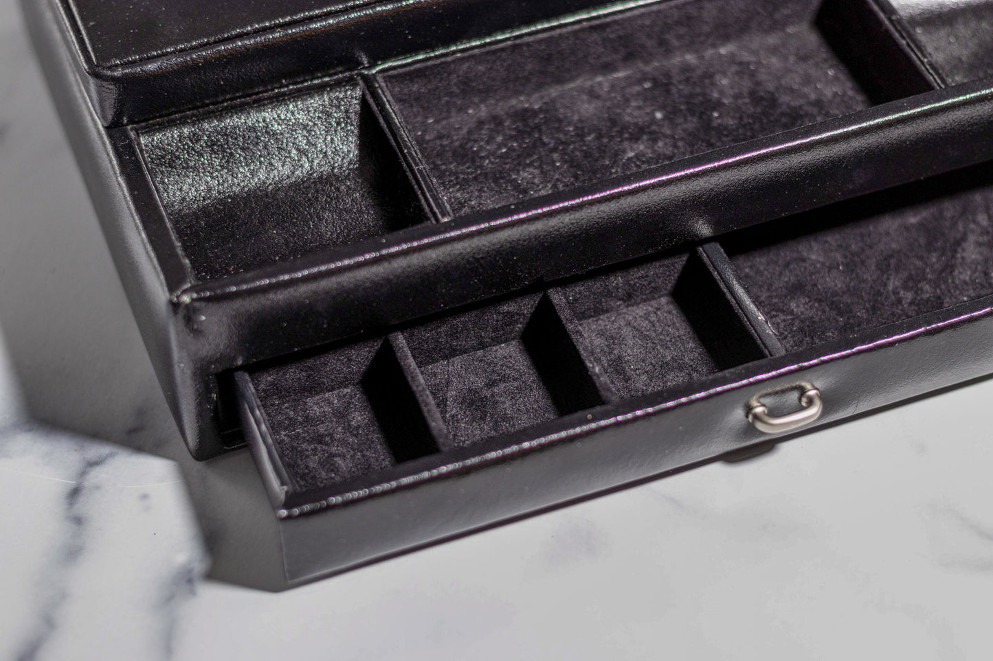 Black Leather Jewelry Music Box