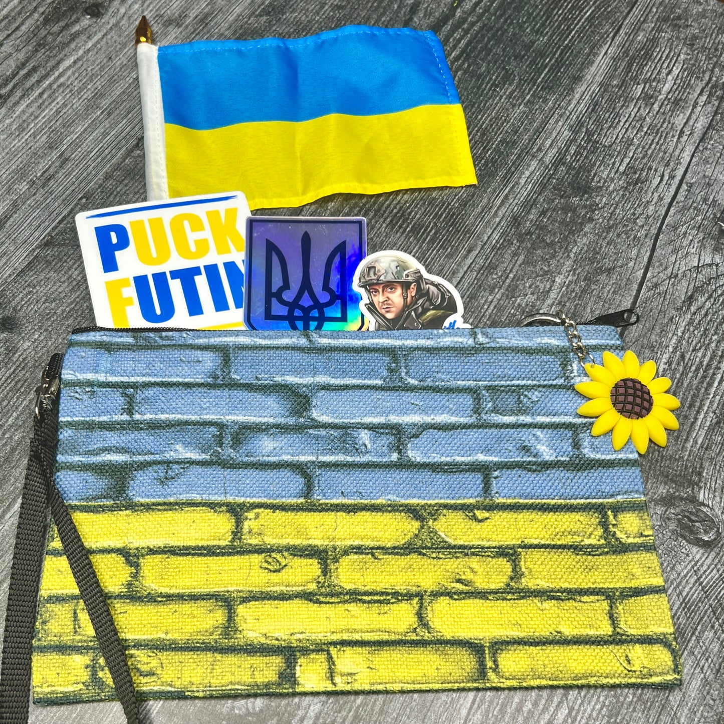 Ukrainian Brick Wall, Makeup Bag