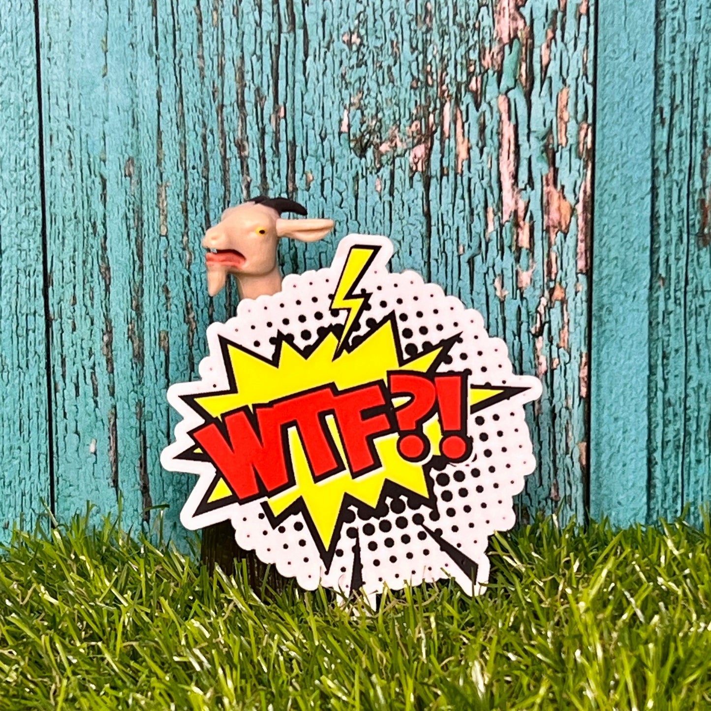 "WTF?!" Waterproof Sticker Decal