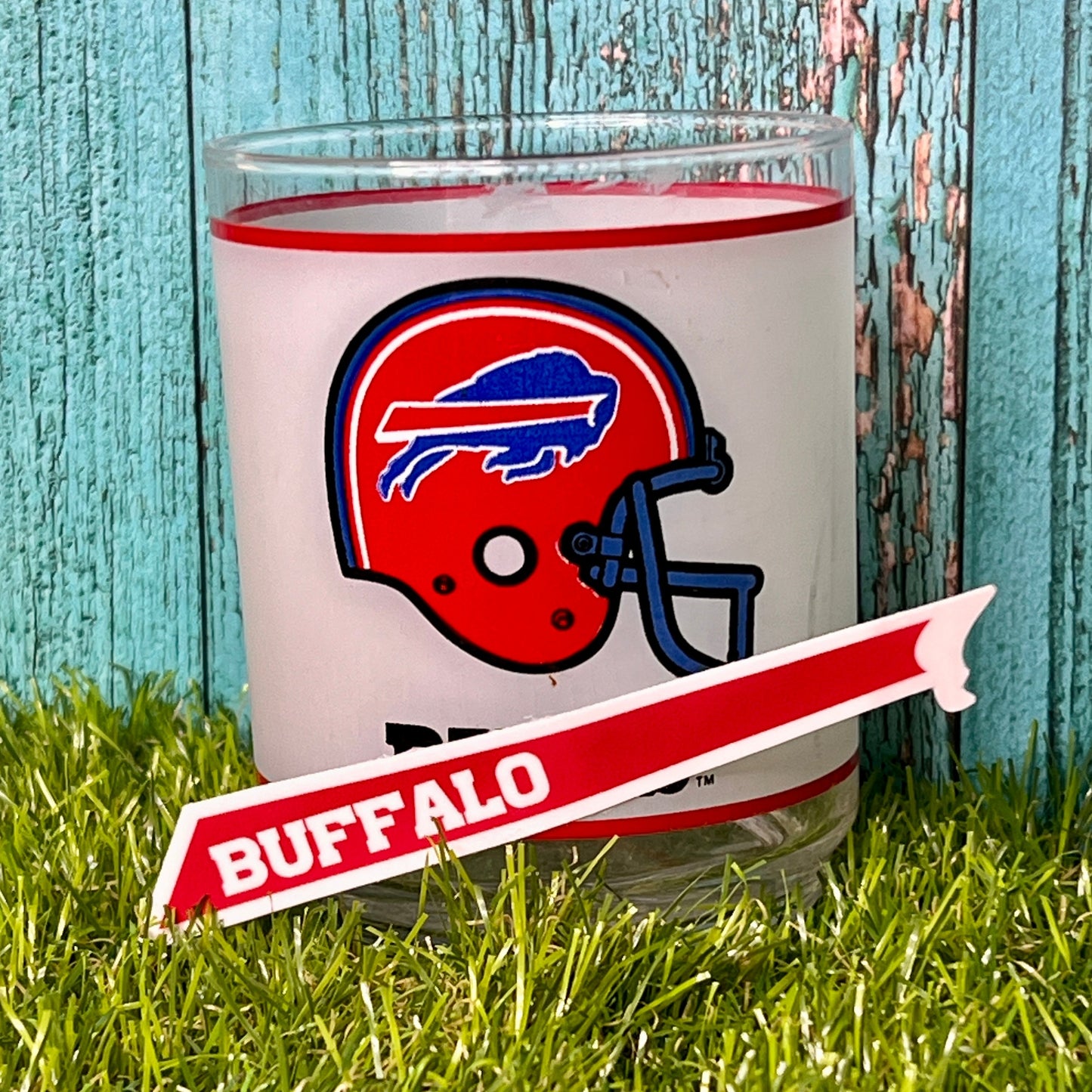 Buffalo Bills Logo Red Strip - Waterproof Sticker Decal