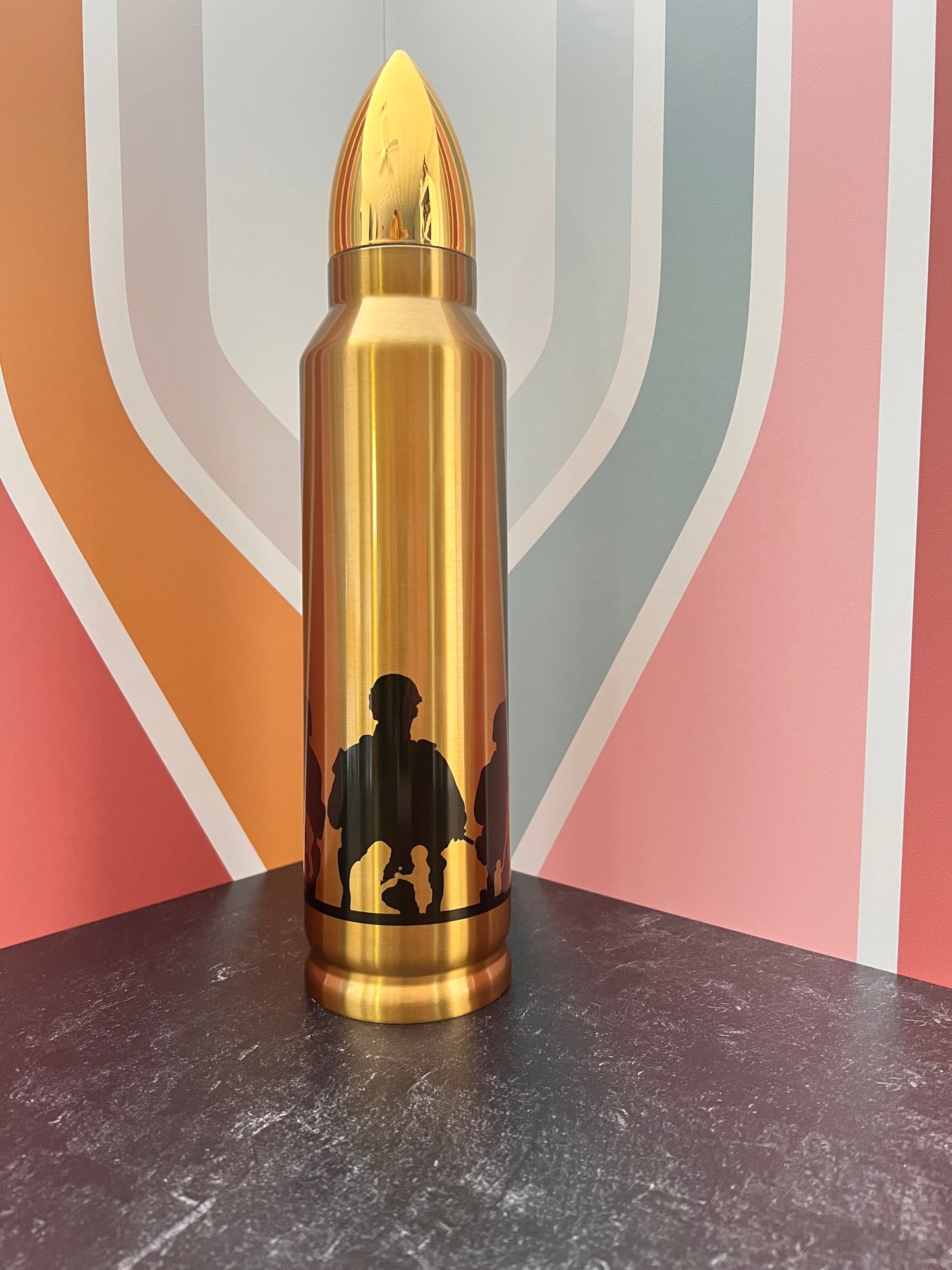 Military Family Silhouettes 32oz Stainless Steel Bullet Tumbler