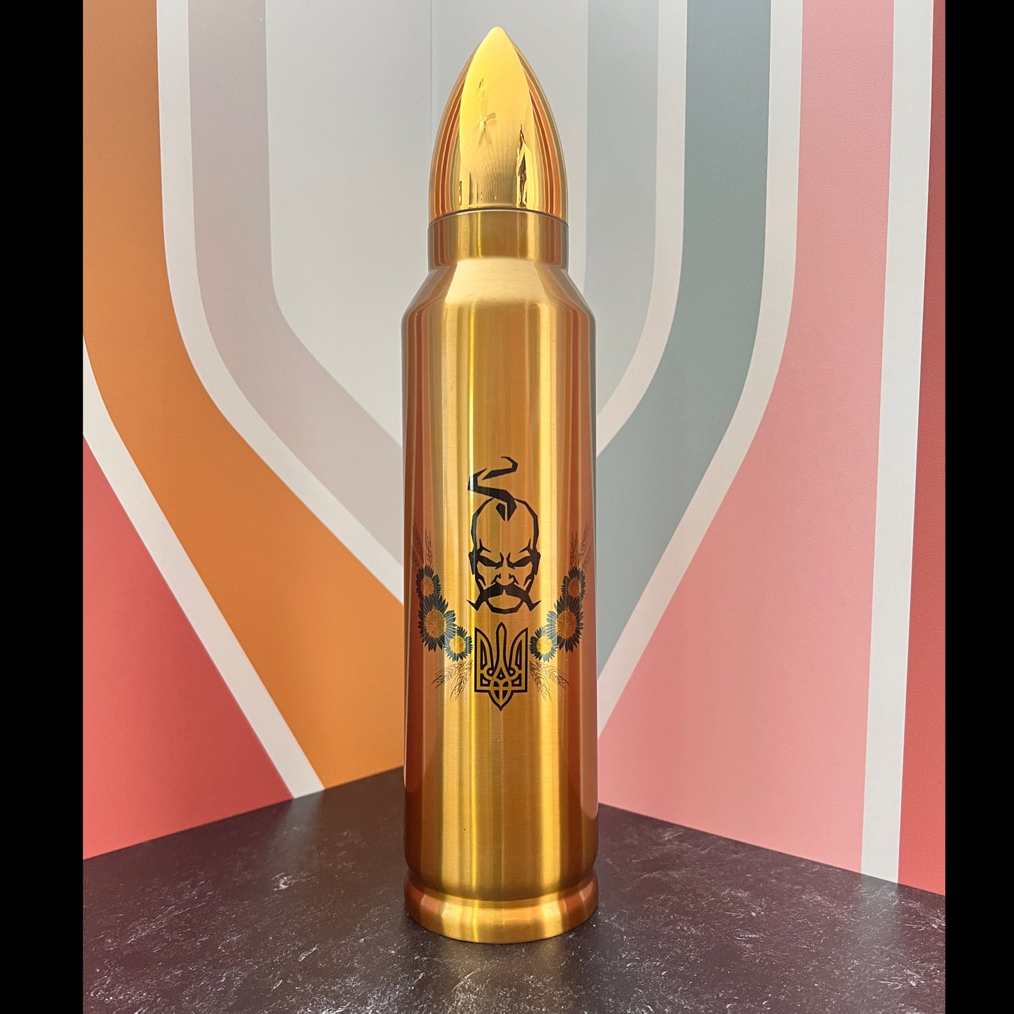 Ukrainian Kozak 32oz Stainless Steel Bullet Tumbler