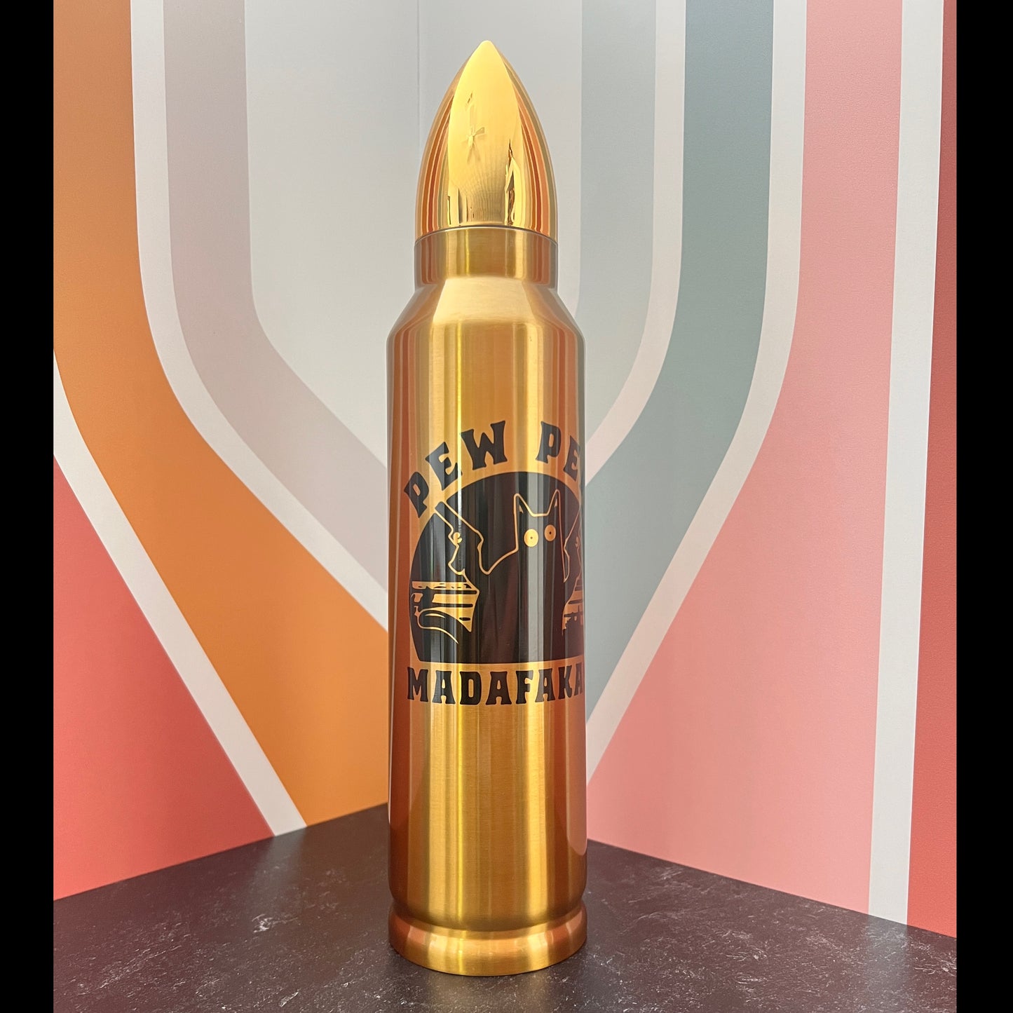 "Pew Pew Madafakas" 32oz Stainless Steel Bullet Tumbler