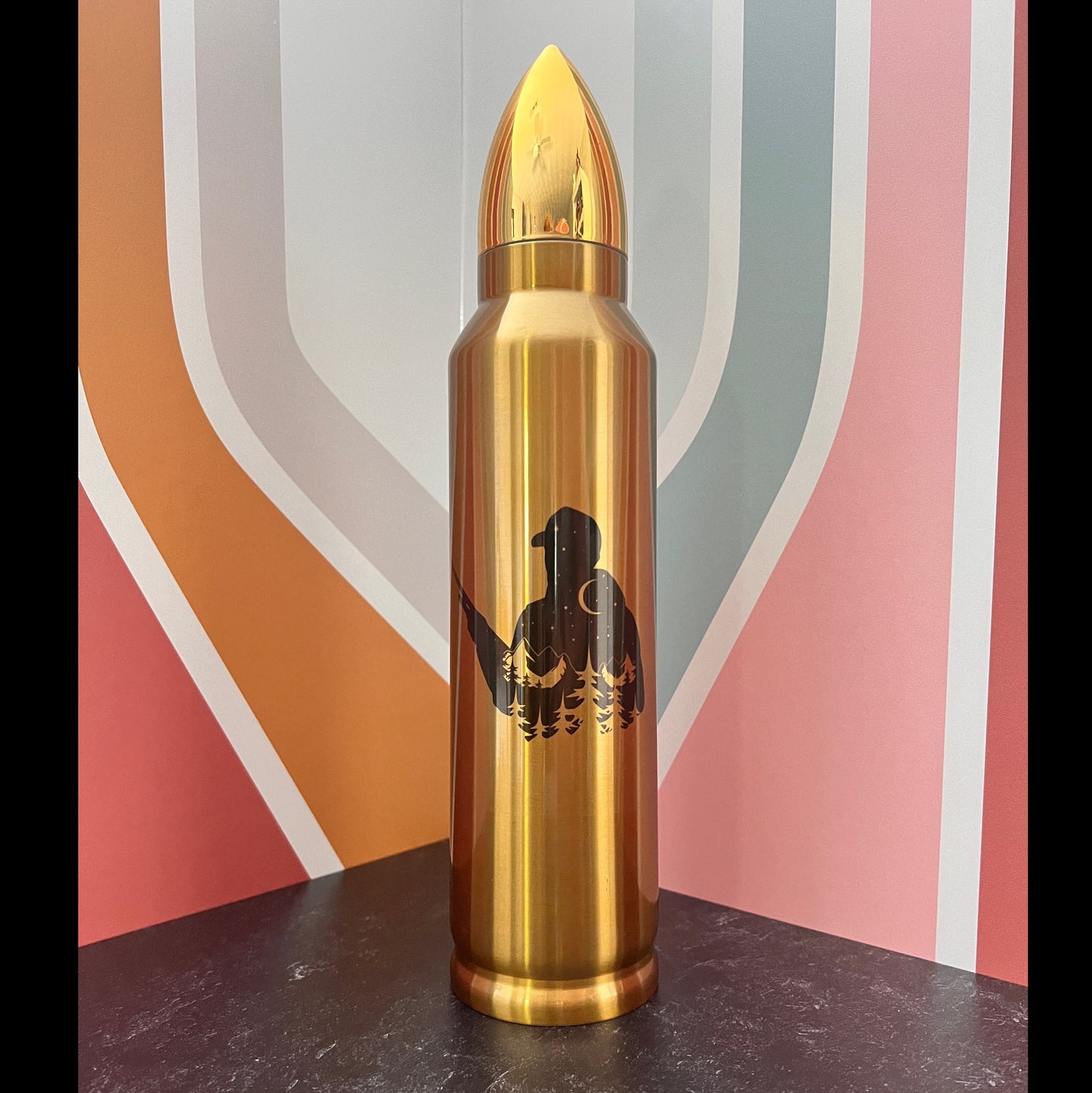 Hunter at Night 32oz Stainless Steel Bullet Tumbler