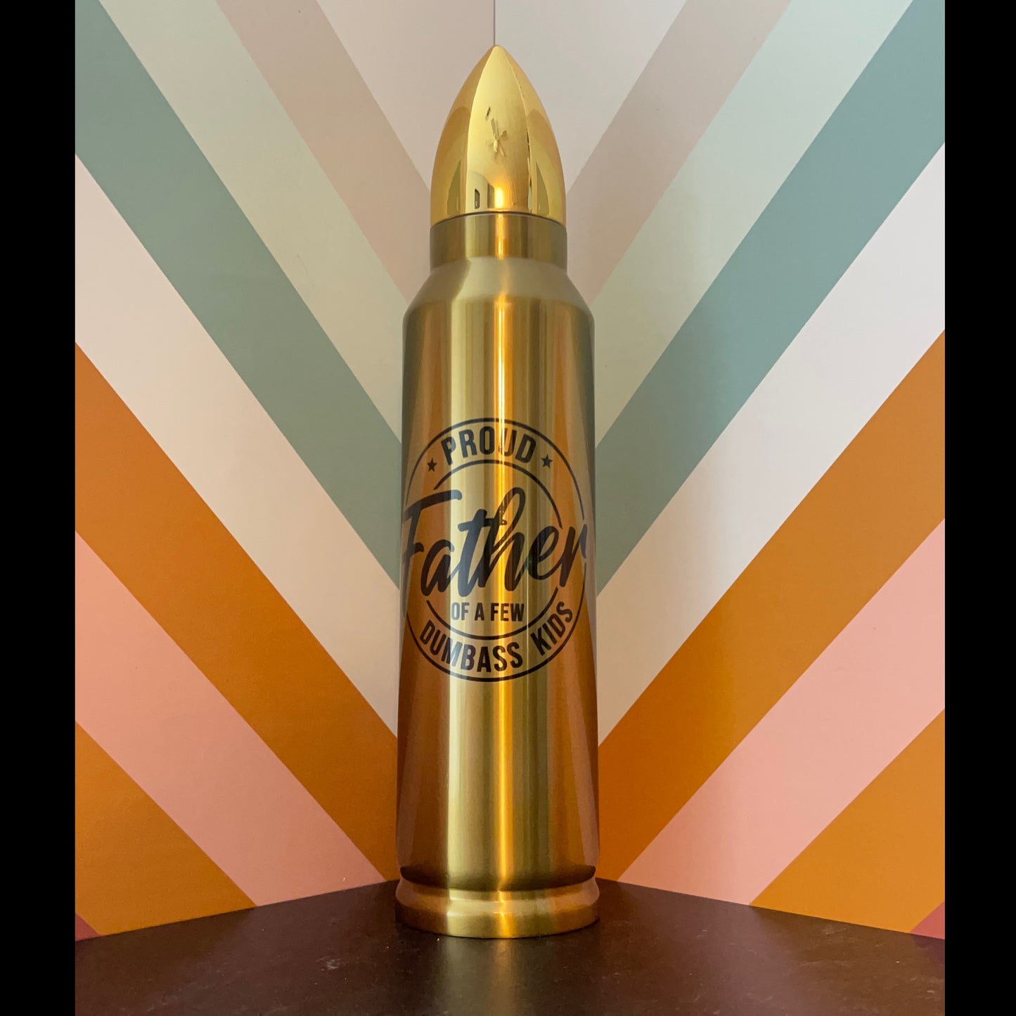 "Proud Father of a Few Dumbass Kids" 32oz Stainless Steel Bullet Tumbler