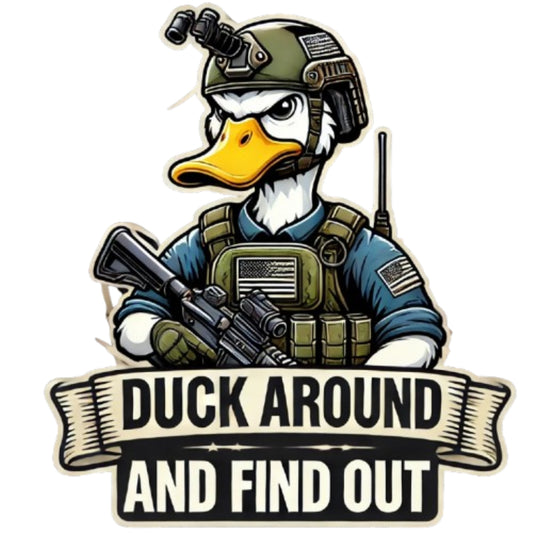 Duck Around and Find Out 32oz Bullet Tumbler-Gold