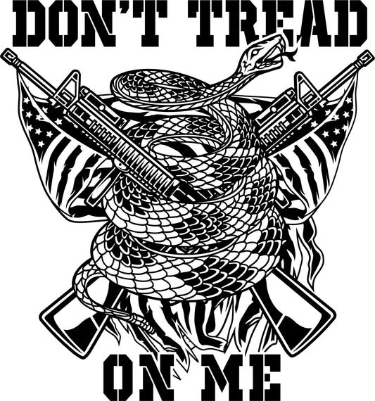 Don't Tread on Me 32oz Bullet Tumbler-Silver/Blue