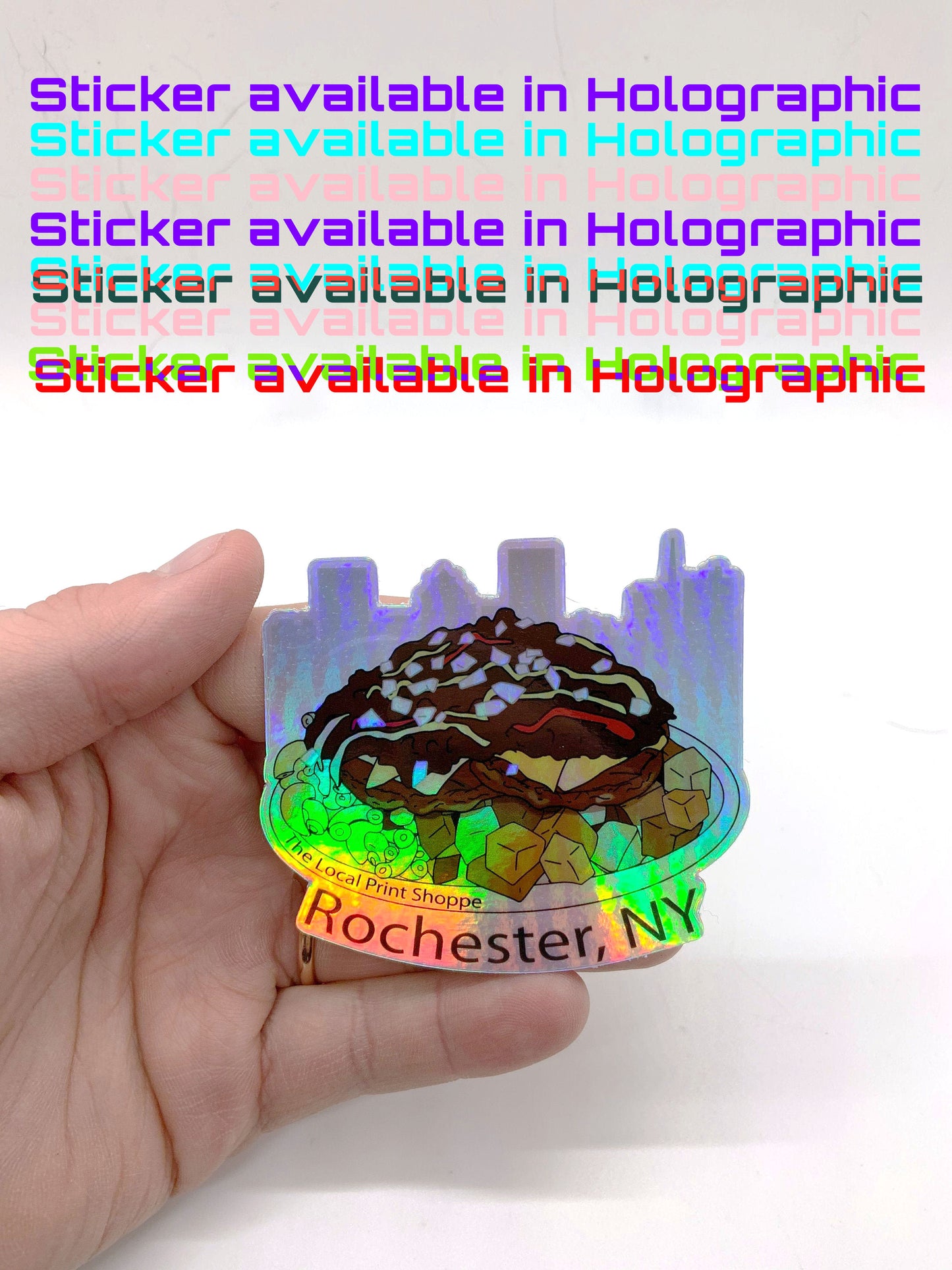 Rochester New York Garbage Trash Plate - Waterproof Sticker Decal