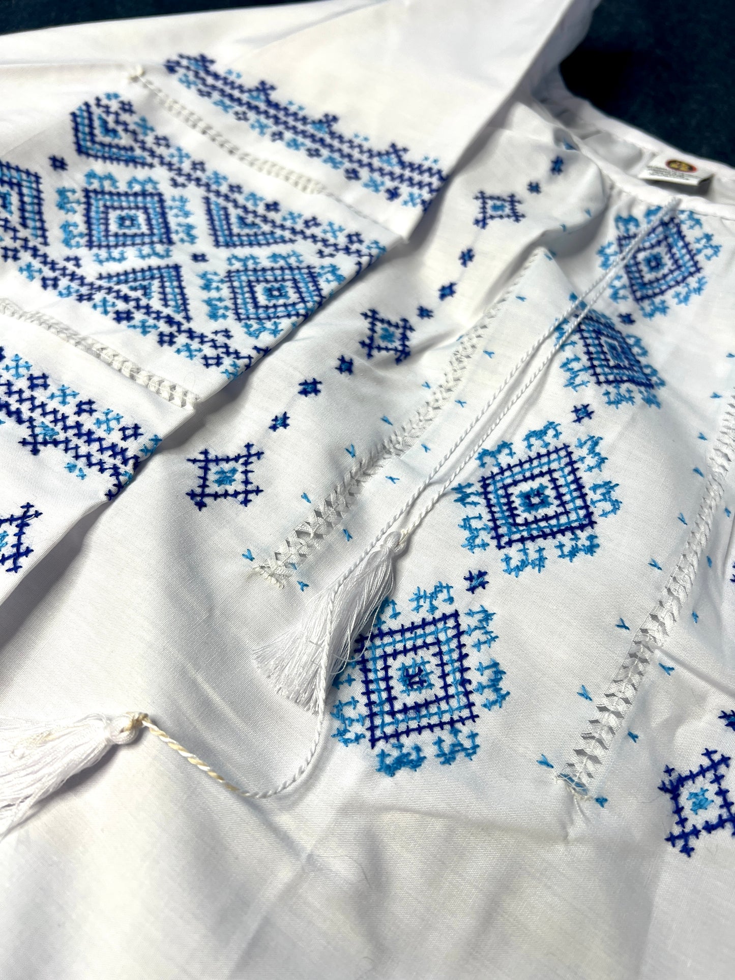 Ukrainian Handmade Embroidered Women's Polycotton Blouse 124307