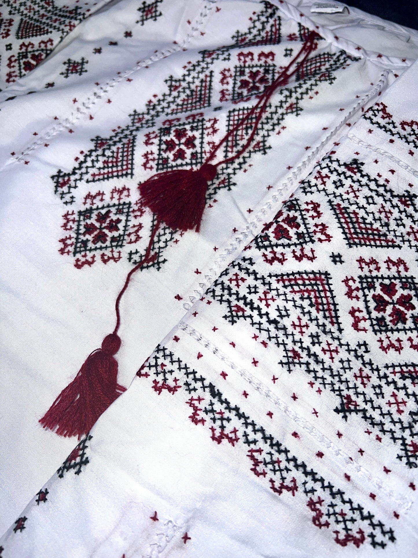 Ukrainian Handmade Embroidered Women's Polycotton Blouse 1436