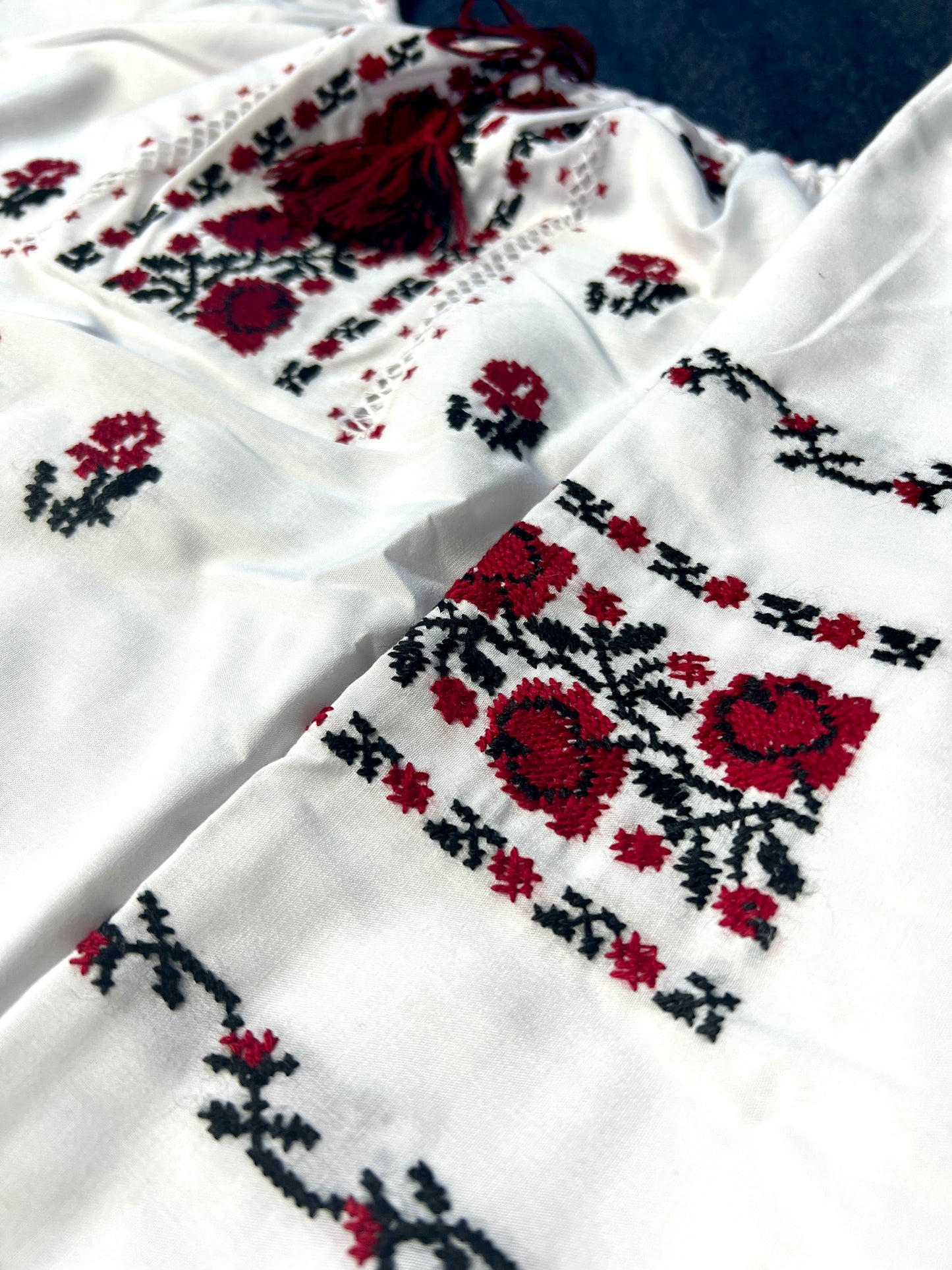 Ukrainian Handmade Embroidered Women's Polycotton Blouse 1663
