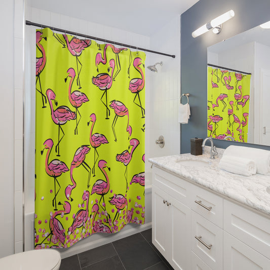 Pink Flamingos Shower Curtains