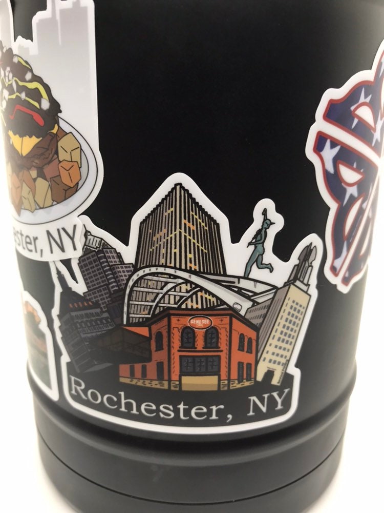 Rochester New York, Landmarks - Waterproof Sticker Decal
