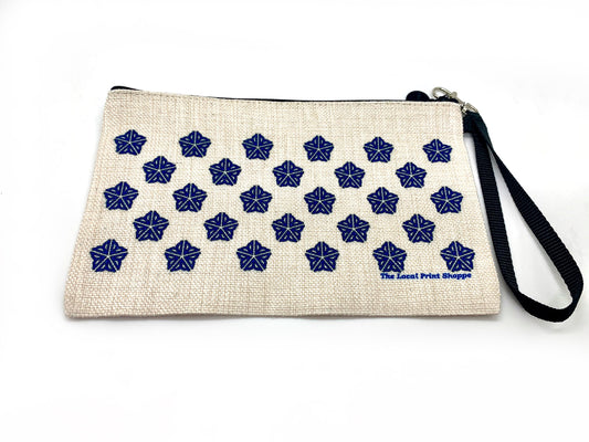 Rochester, NY Logo Linen Make Up Bag with Zipper Closure