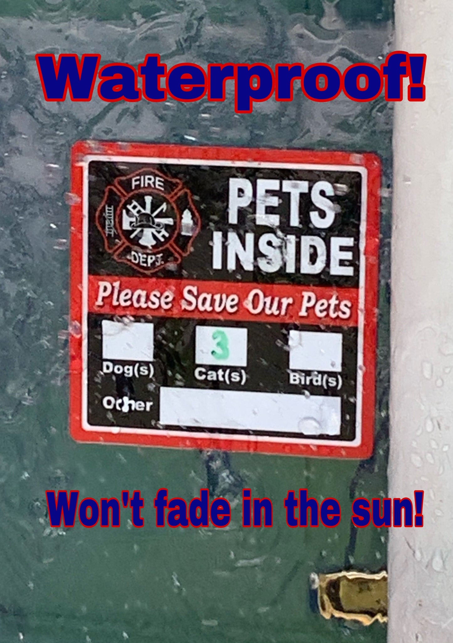 🚨 EMERGENCY Pet Inside - Waterproof Vinyl Sticker Decal