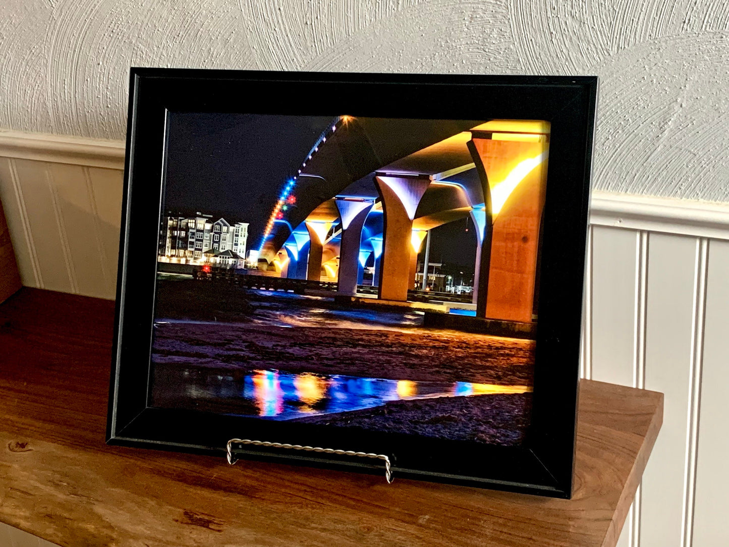 Lesner Bridge Lit up for Ukraine, Photo Print