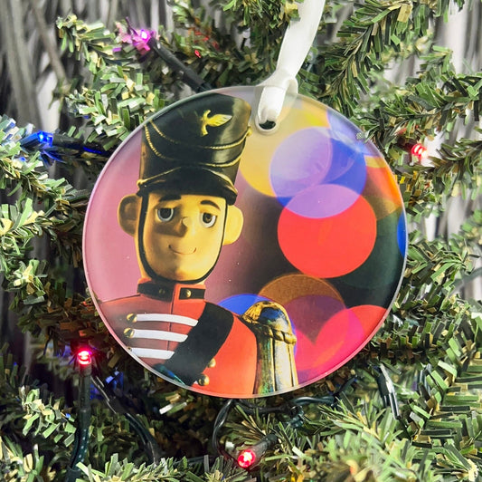 Tin Soldier Nutcracker Glass Ornament / Suncatcher