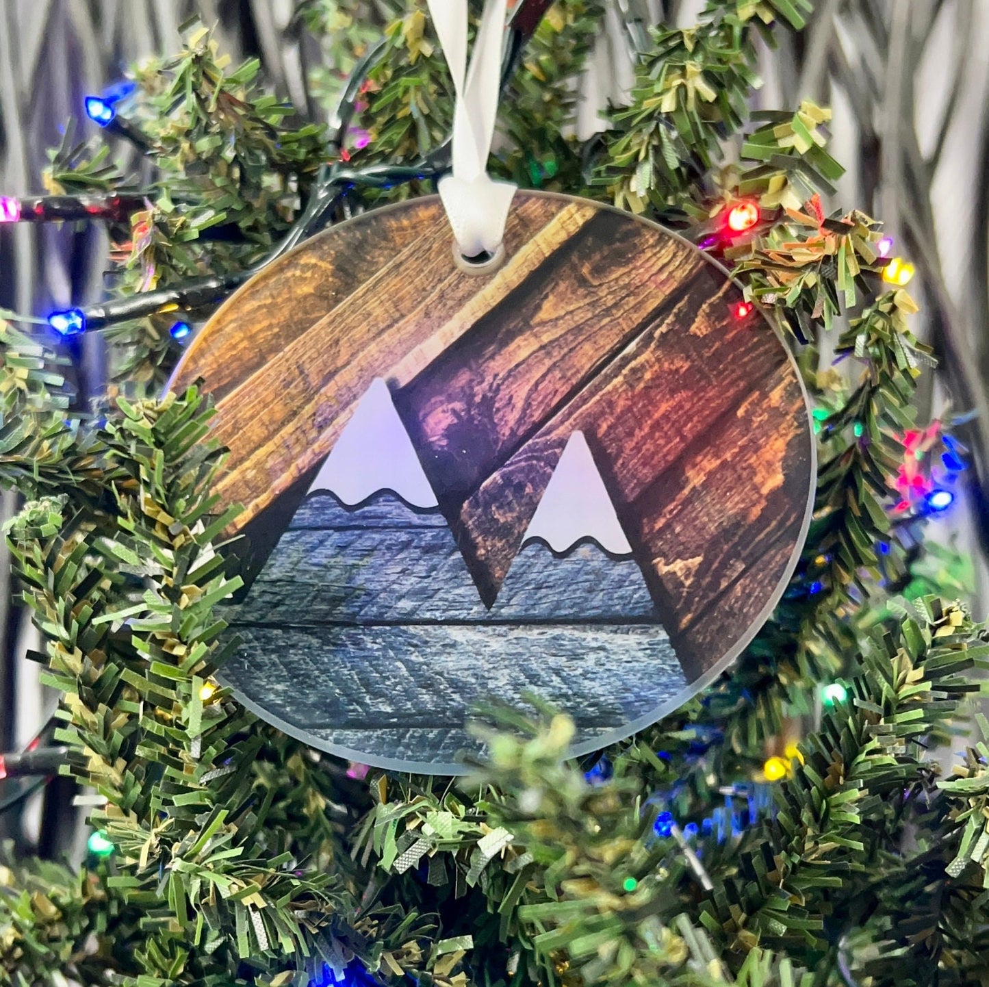 Mountains Glass Ornament / Suncatcher