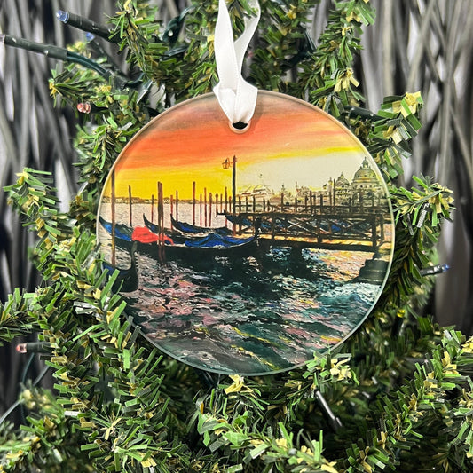 Nataliia Sytnyk “Venice” Painting Inspired Glass Ornament / Suncatcher
