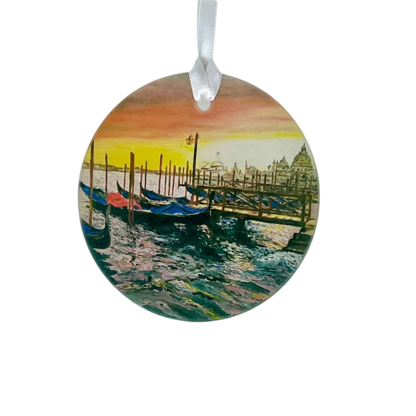 Nataliia Sytnyk “Venice” Painting Inspired Glass Ornament / Suncatcher