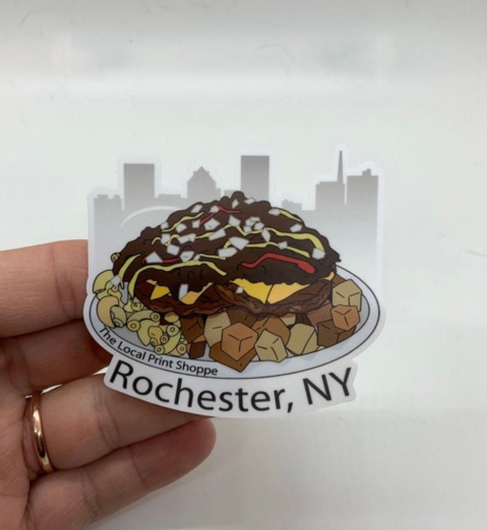 Garbage Plate, Rochester, NY, Glass Ornament / Suncatcher