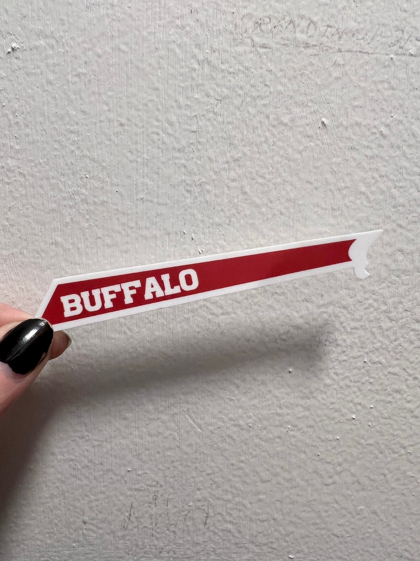 Buffalo Bills Logo Red Strip - Waterproof Sticker Decal