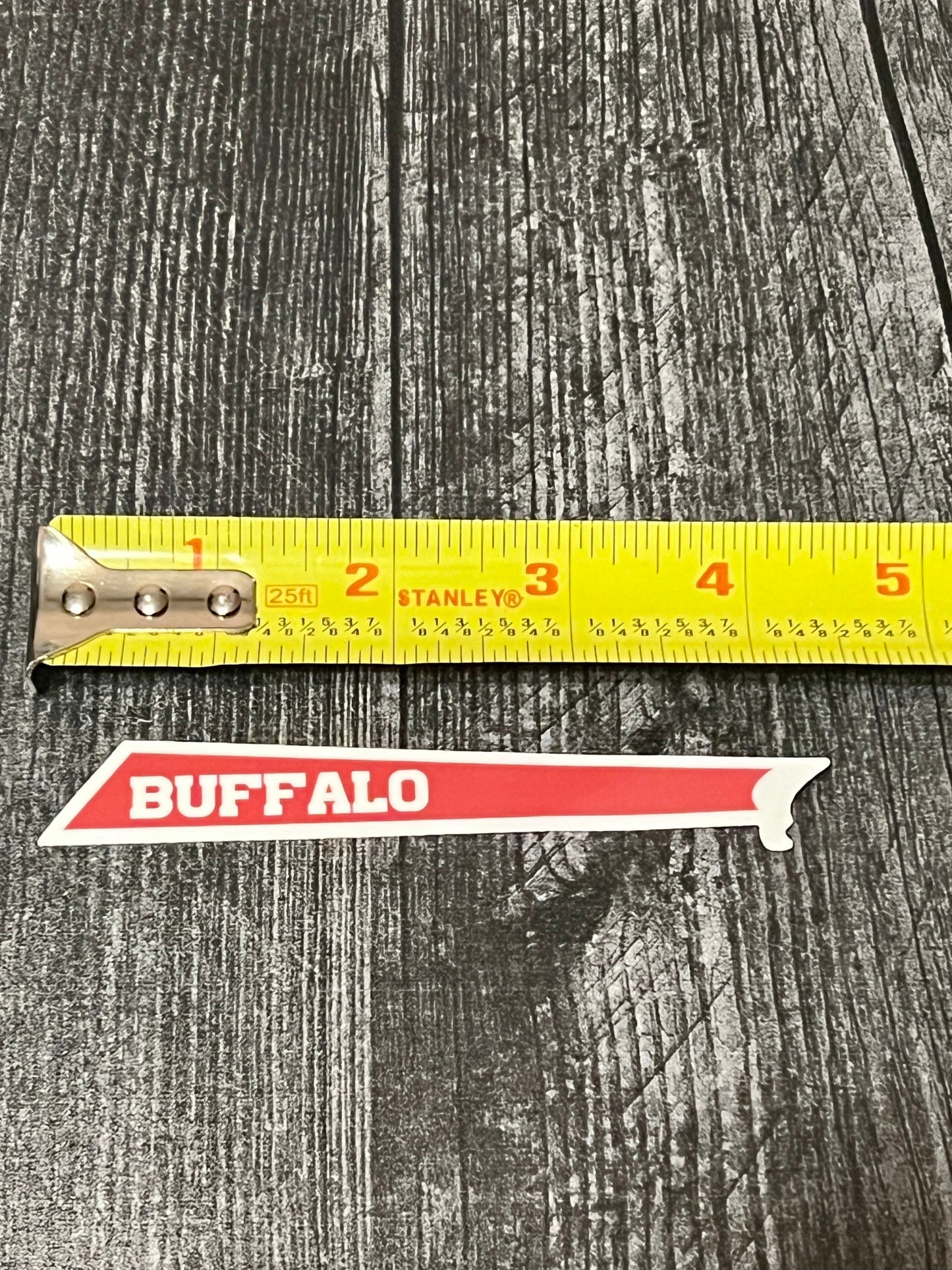 Buffalo Bills Logo Red Strip - Waterproof Sticker Decal