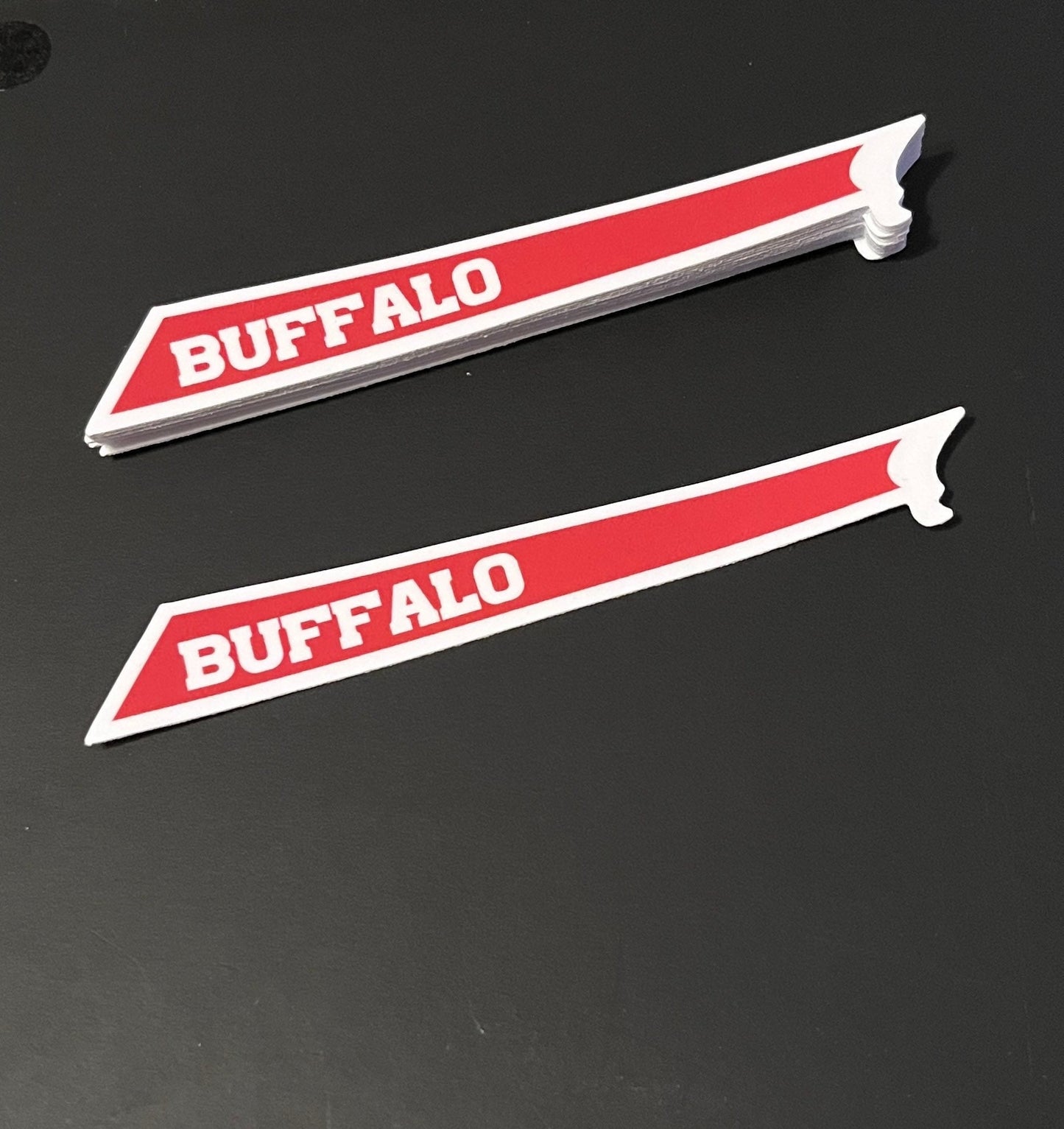 Buffalo Bills Logo Red Strip - Waterproof Sticker Decal