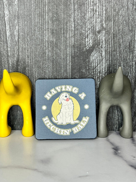 Rubber Coasters - Set of 4 - Funny Dog Lovers Coasters