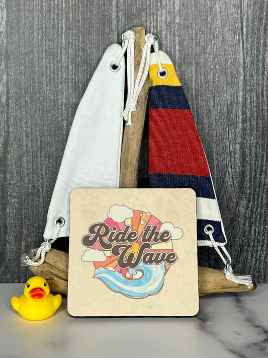 Rubber Coasters - Set of 4 - Summer Vibes Beach Lovers Coasters