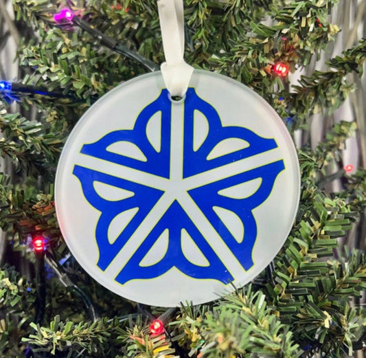 Rochester, NY Roc Flower Glass Ornament / Suncatcher