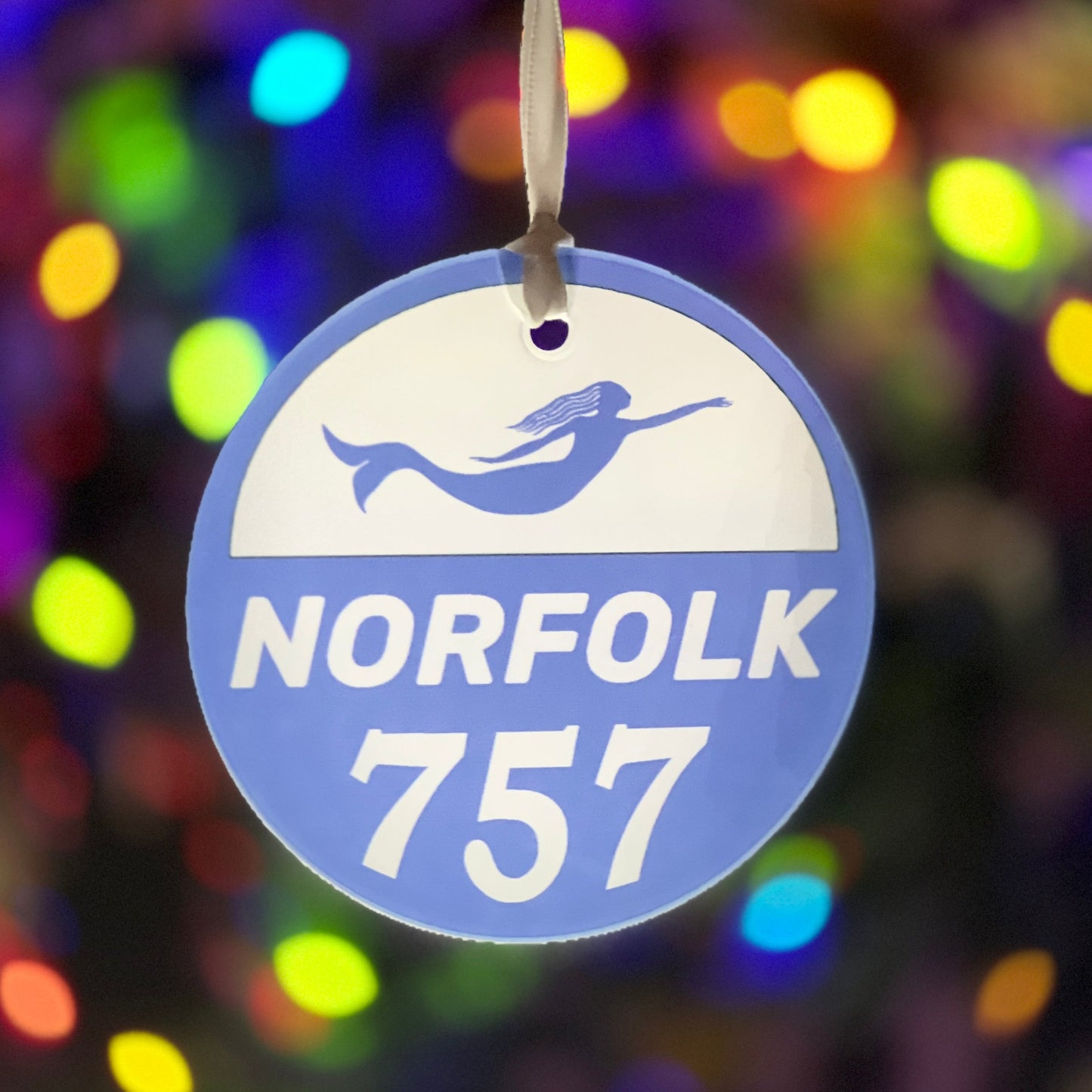757 Norfolk, VA Glass Ornament
