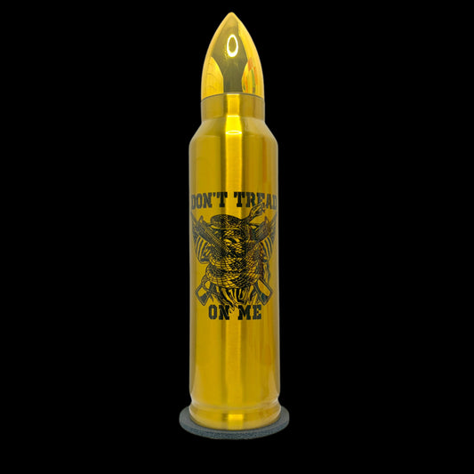 Don't Tread on Me-32oz Bullet Tumbler-Gold