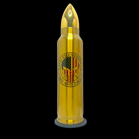 Second Amendment 32oz Bullet Tumbler-Gold
