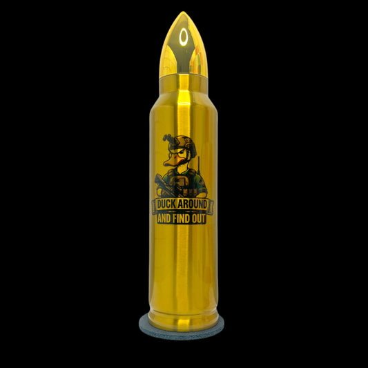 Duck Around and Find Out 32oz Bullet Tumbler-Gold
