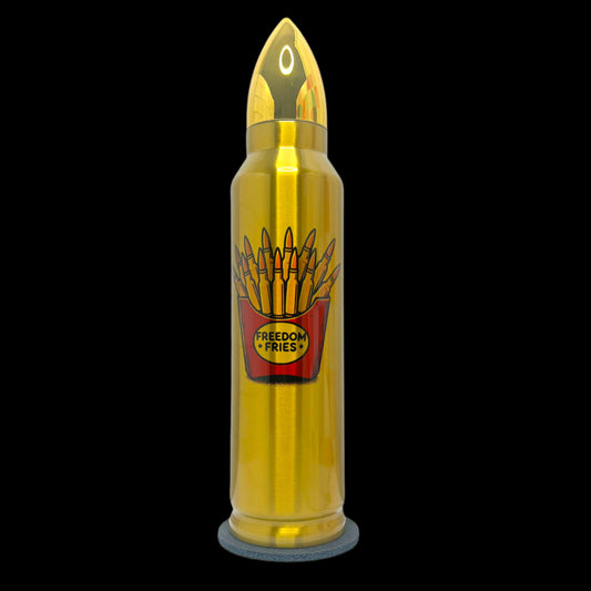 Freedom Fries 32oz Bullet Tumbler-Gold