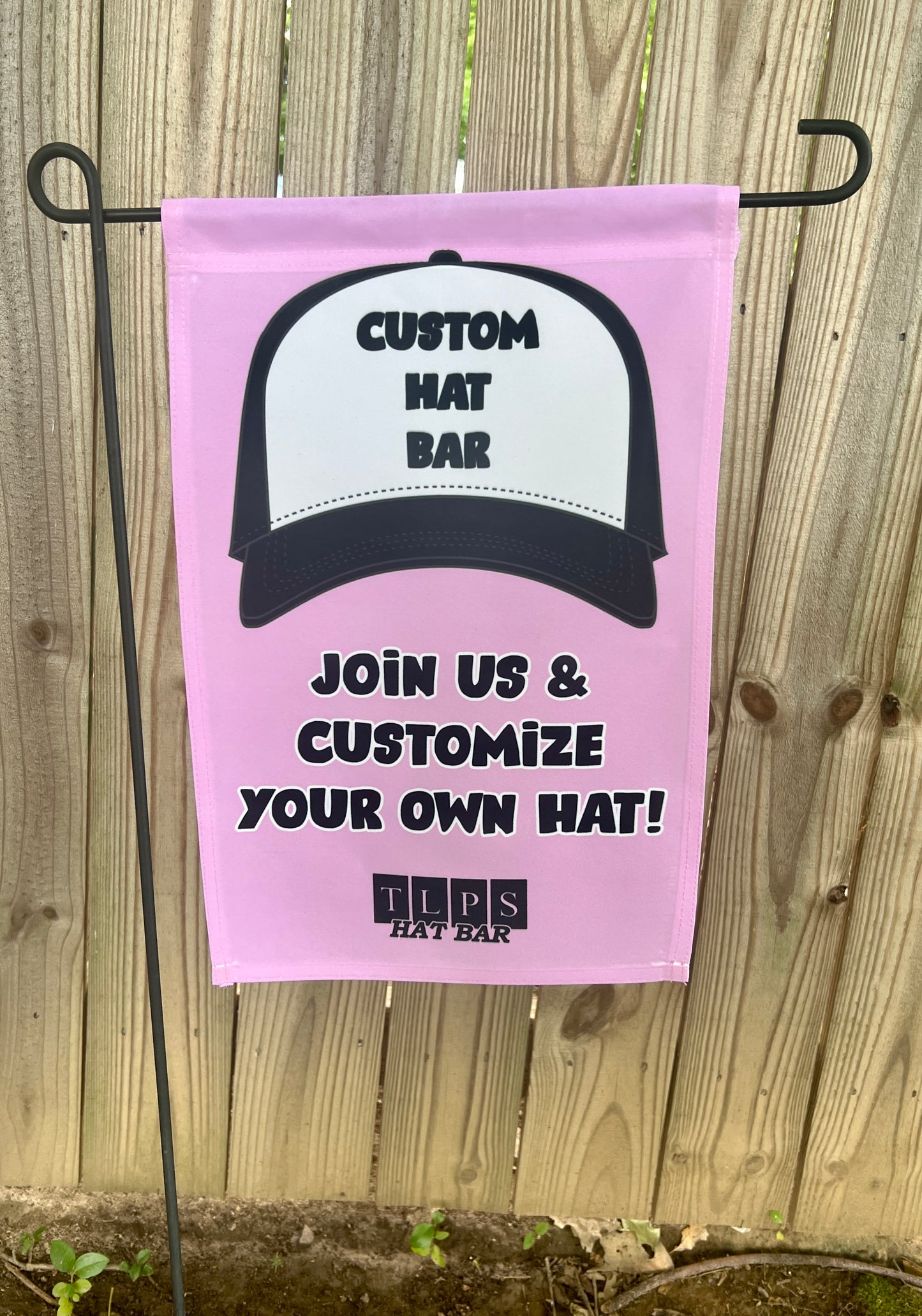 Personalized Single Sided Custom Hat Bar Flag