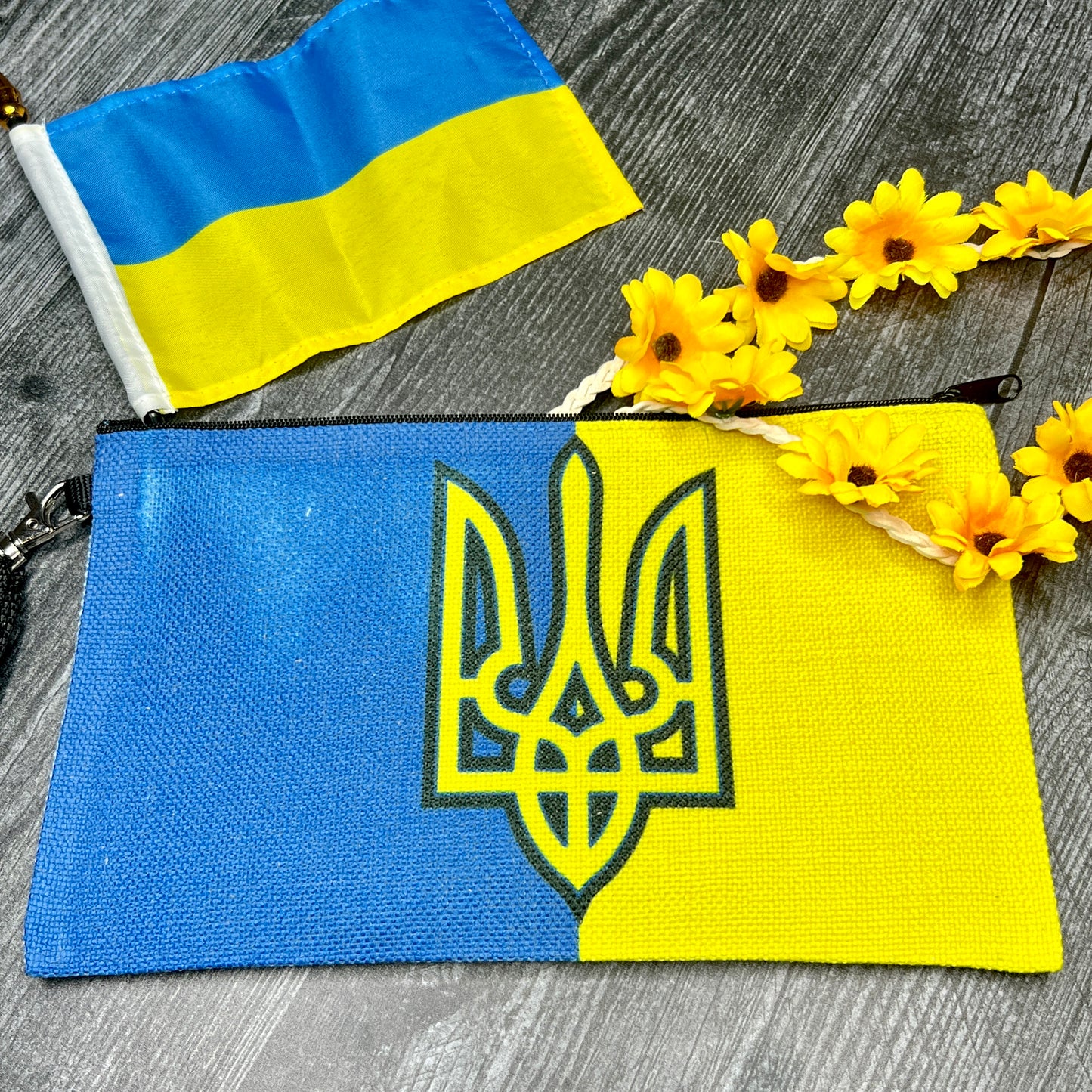 Ukrainian Tryzub Makeup Bag