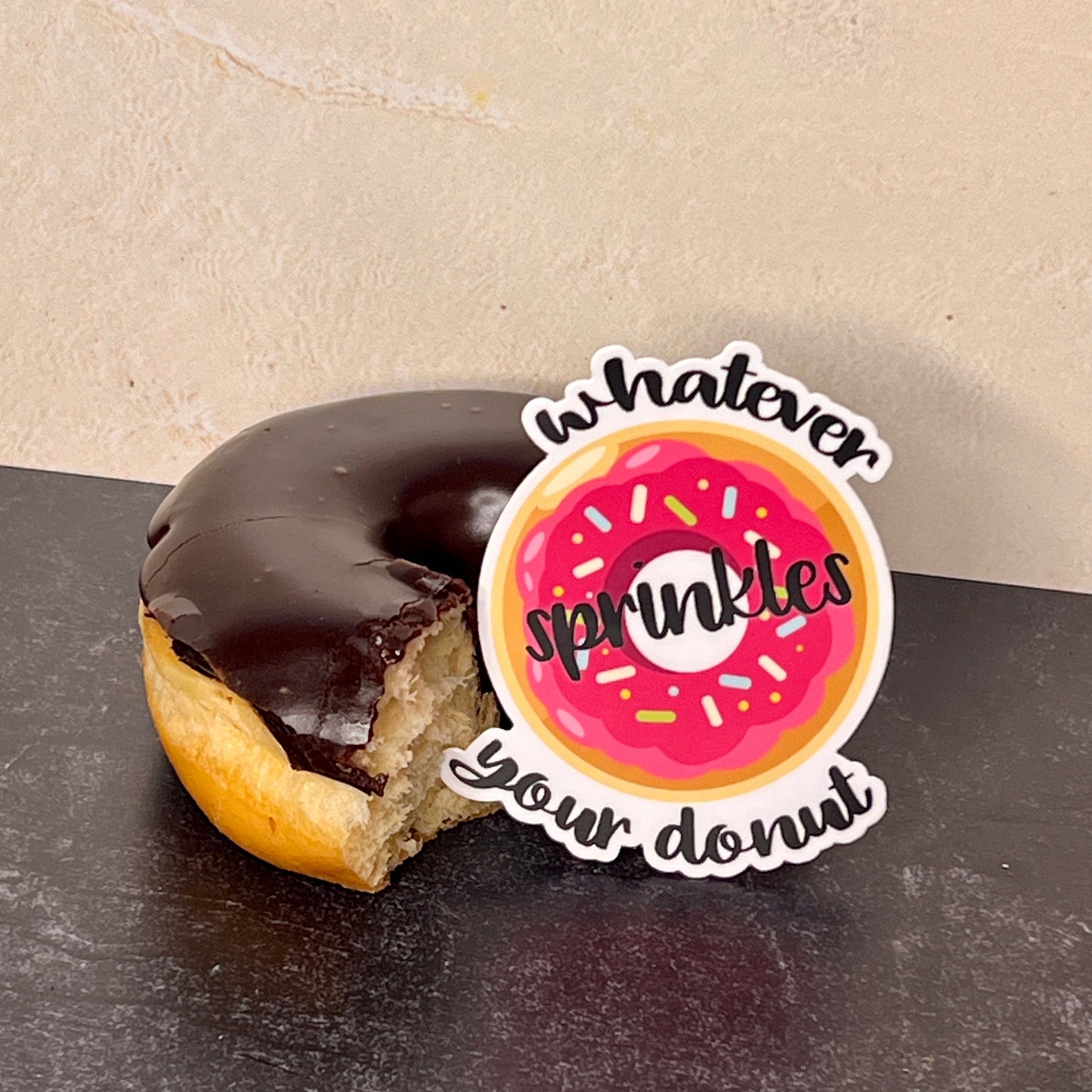 "Whatever Sprinkles Your Donut" Waterproof Sticker Decal