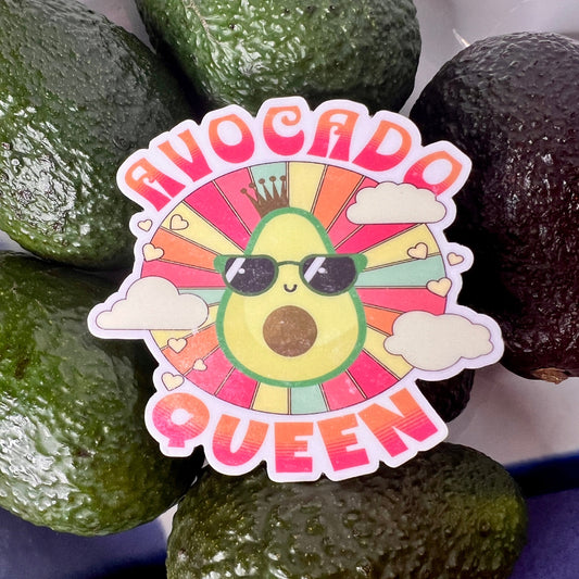 "Avocado Queen" Waterproof Sticker Decal