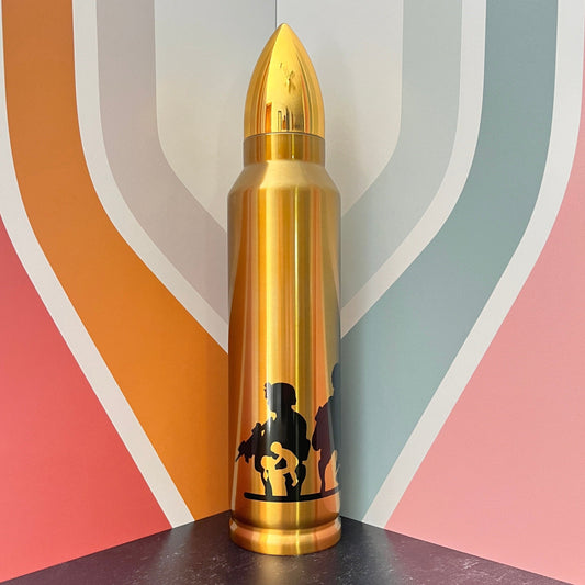 Military Family Silhouettes 32oz Stainless Steel Bullet Tumbler