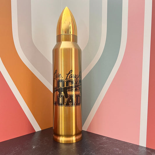 "Live, Laugh, Lock and Load" 32oz Stainless Steel Bullet Tumbler