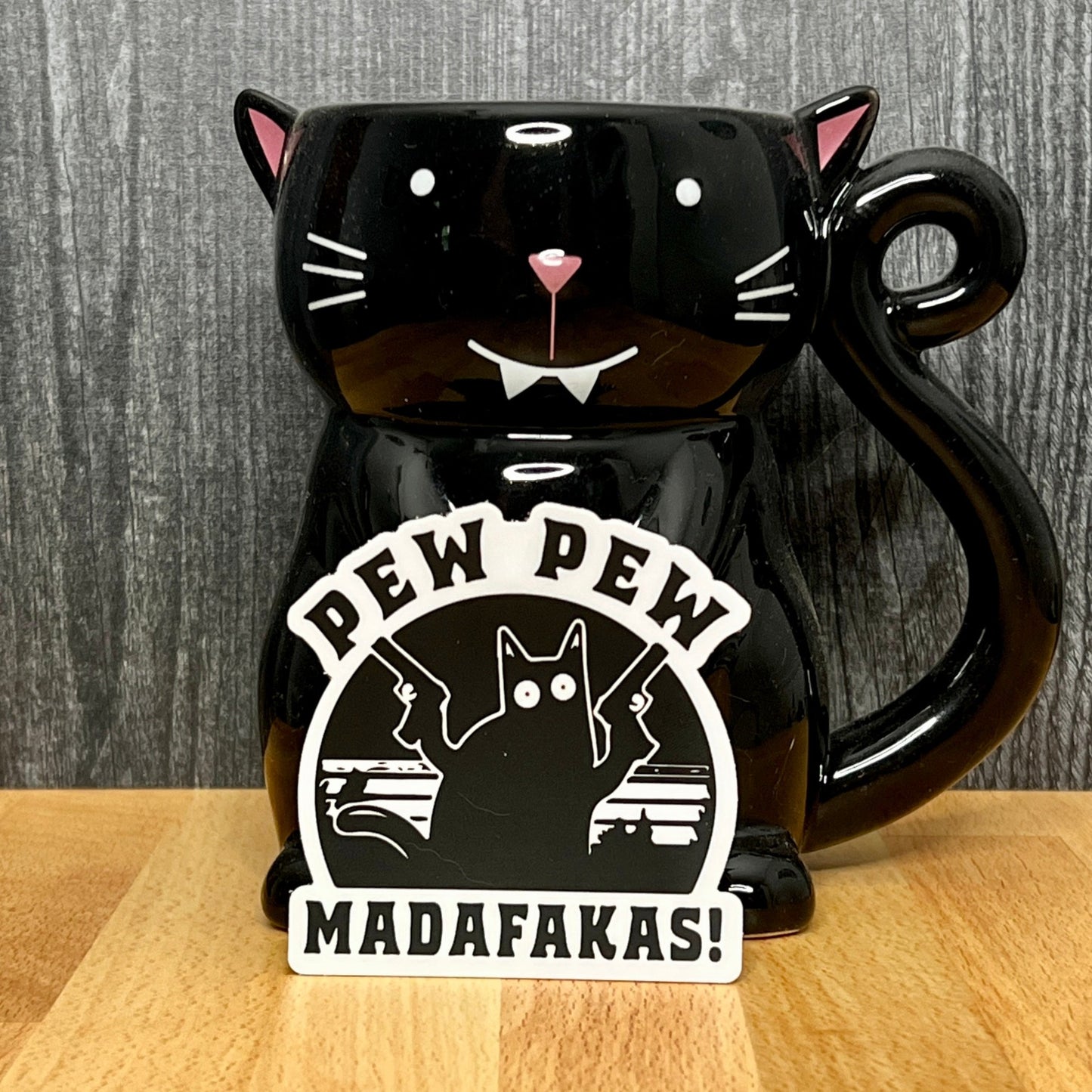 "Pew Pew Madafakas" Cat Waterproof Sticker Decal