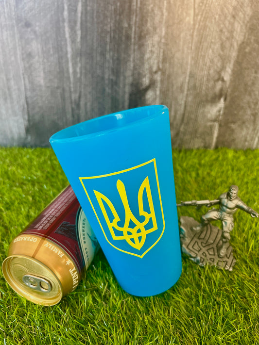 Ukrainian Tryzub 16oz Silicone Pint Glass