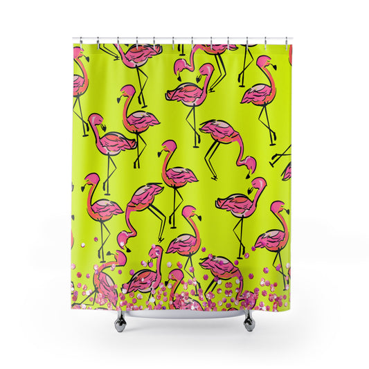 Pink Flamingos Shower Curtains